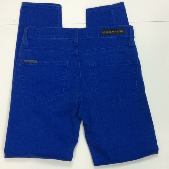 Rock & Republic Ladies Blue Skinny Jeans Sz 2 - Picture 3 of 8